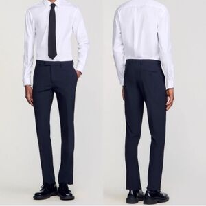 Sandro Paris Wool Suit Slim Fit Trouser Pants